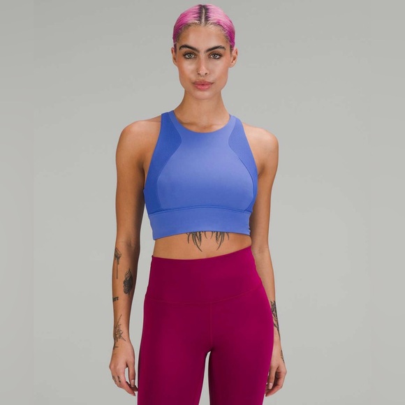 Lululemon Everlux High-Neck Train Bra Wild Indigo - Picture 11 of 15